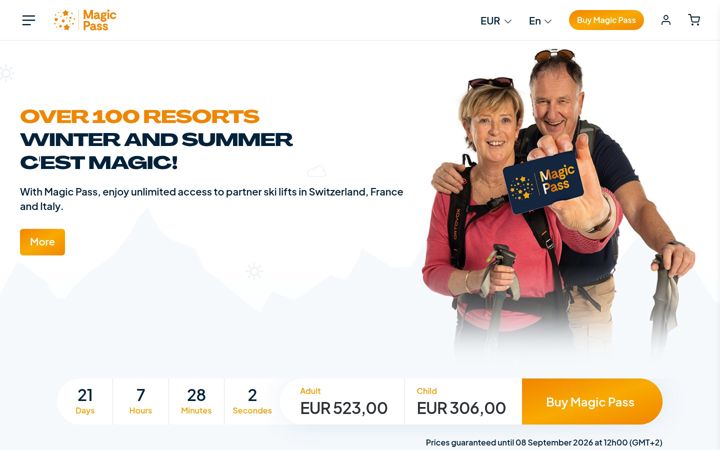 Screenshot of magicpass.ch