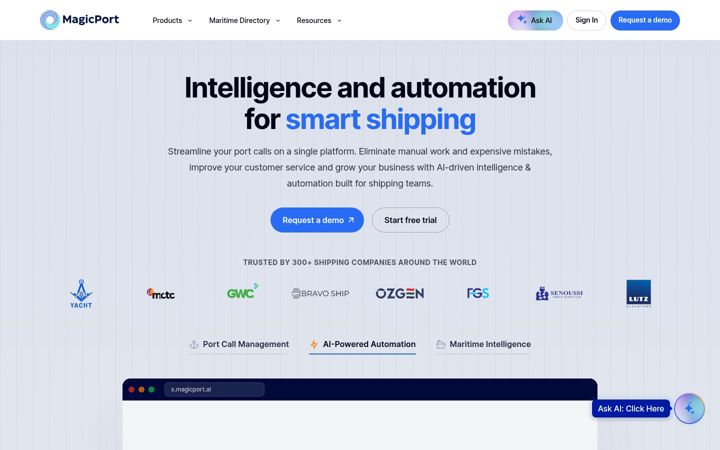 Screenshot of magicport.ai