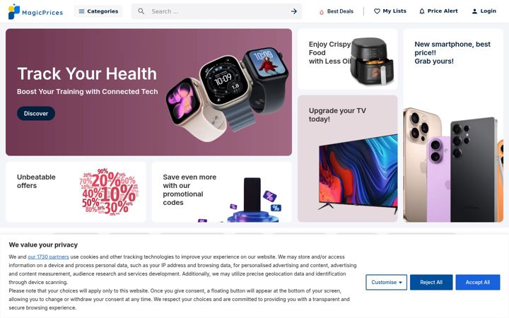 Screenshot of magicprices.co.uk