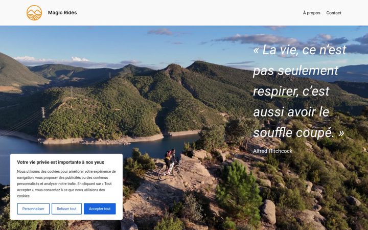 Screenshot of magicrides.eu