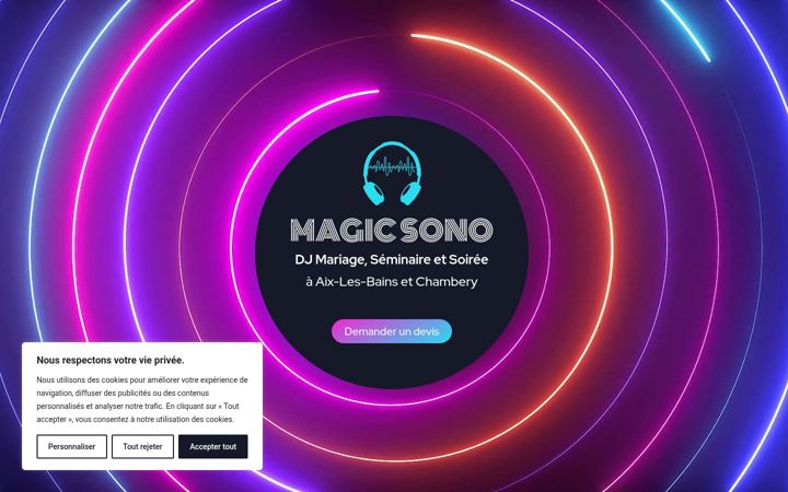 Screenshot of magicsono.fr