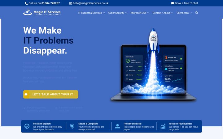 Screenshot of magicsweb.com
