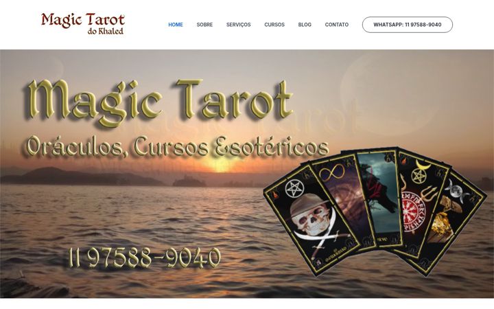Screenshot of magictarot.com.br