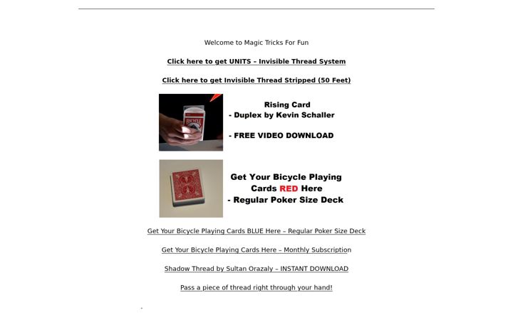 Screenshot of magictricksforfun.com