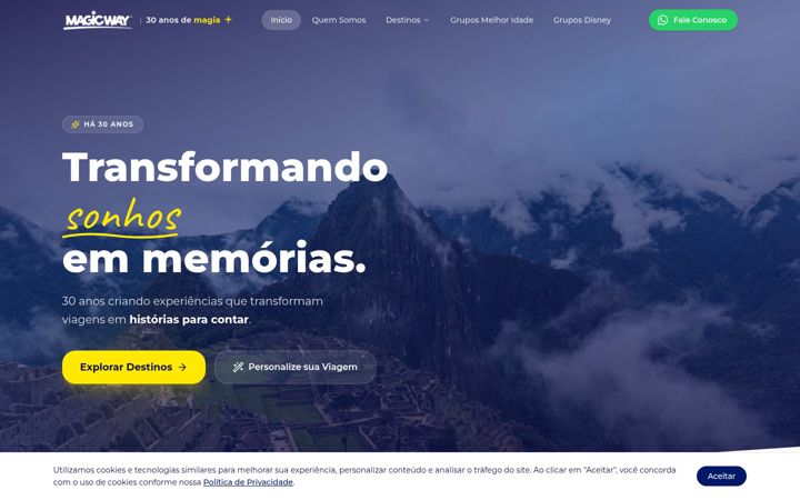 Screenshot of magicway.com.br