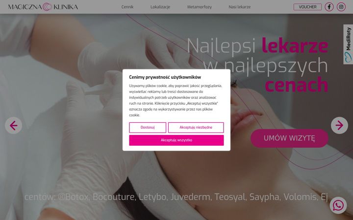 Screenshot of magicznaklinika.pl