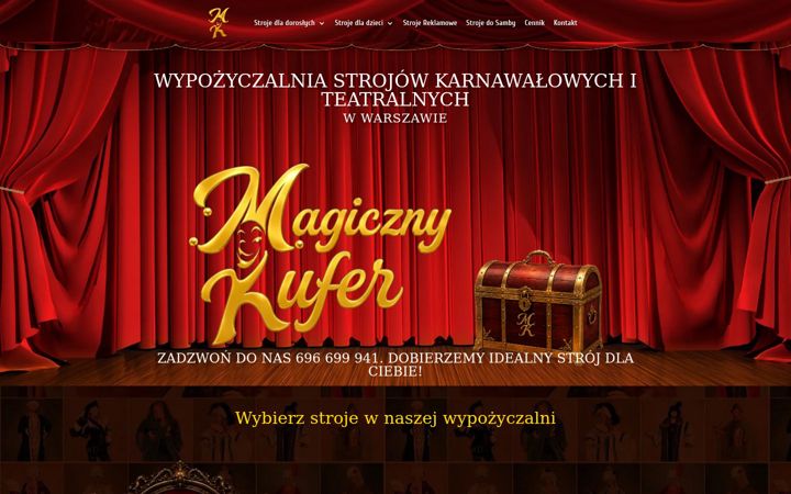 Screenshot of magicznykufer.pl