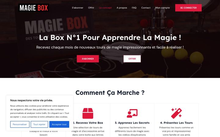 Screenshot of magiebox.com