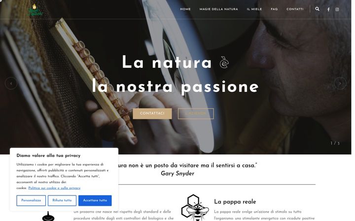 Screenshot of magiedellanatura.it