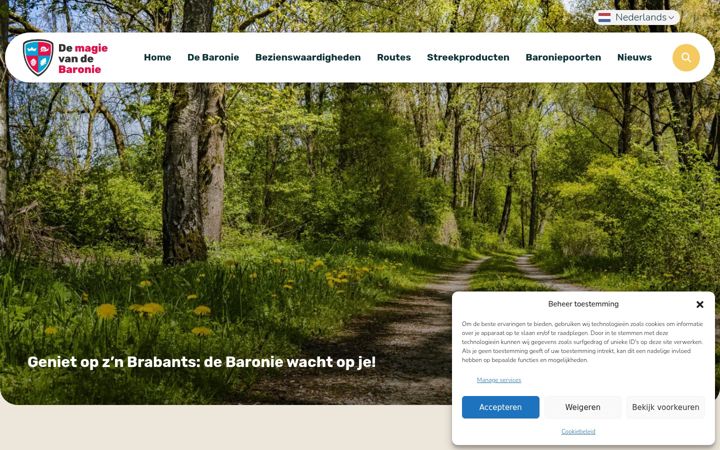 Screenshot of magievandebaronie.nl