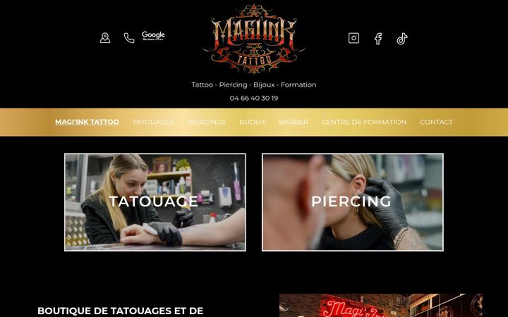 Screenshot of magiinktattoo.fr
