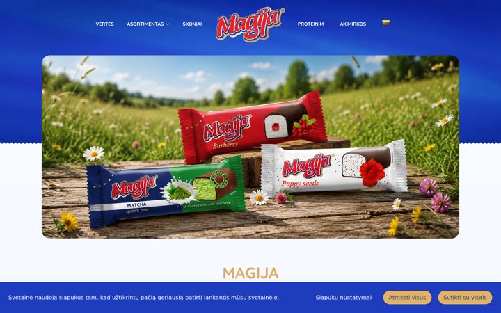 Screenshot of magija.eu