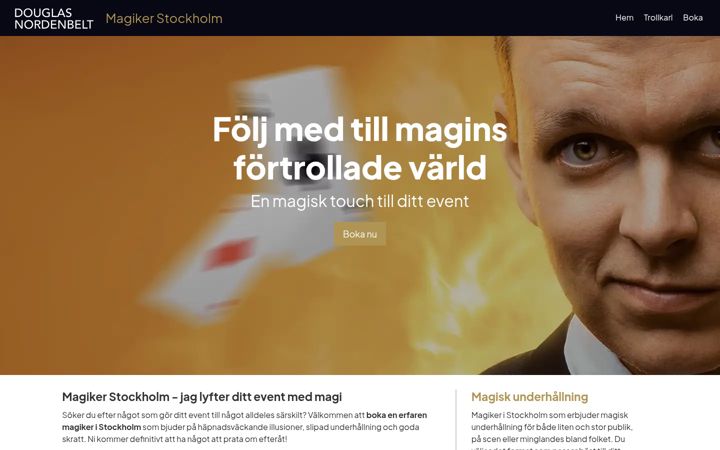 Screenshot of magikerstockholm.nu