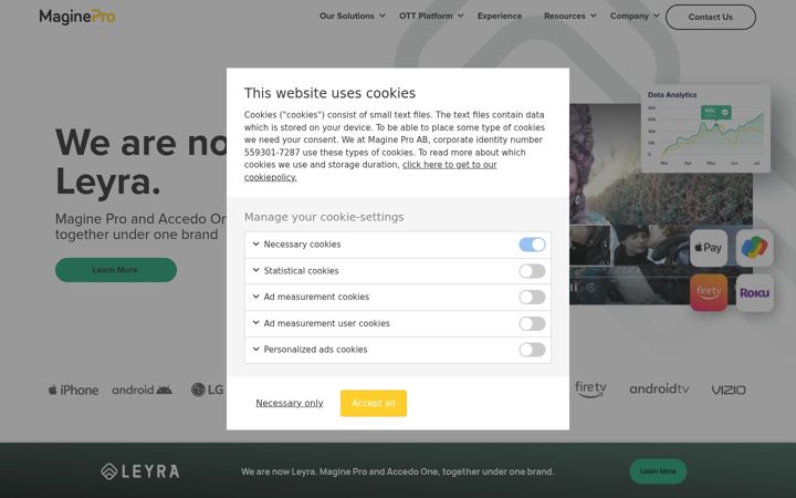 Captura de ecrã de magine.com