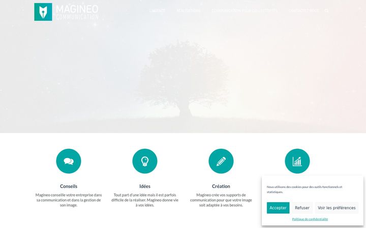 Screenshot of magineo.fr