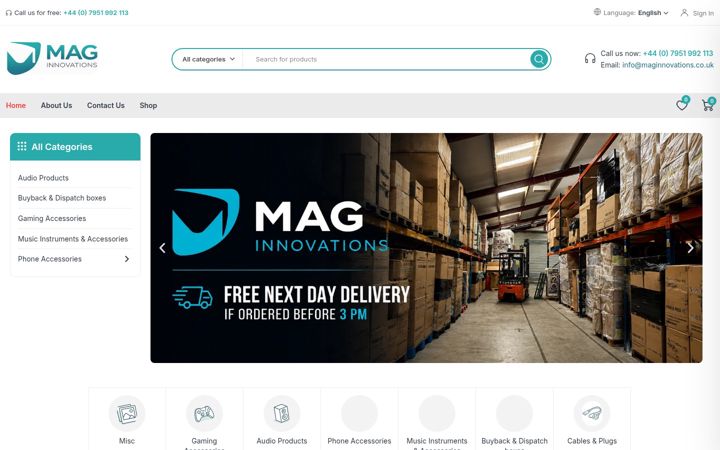 Screenshot of maginnovations.co.uk