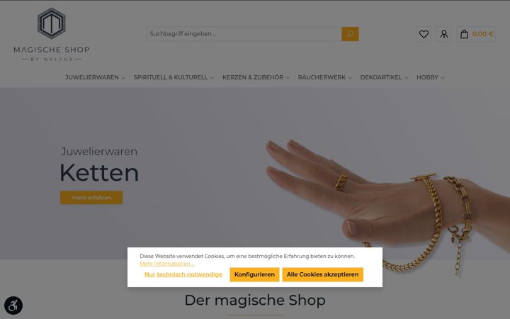 Screenshot of magische-shop.de
