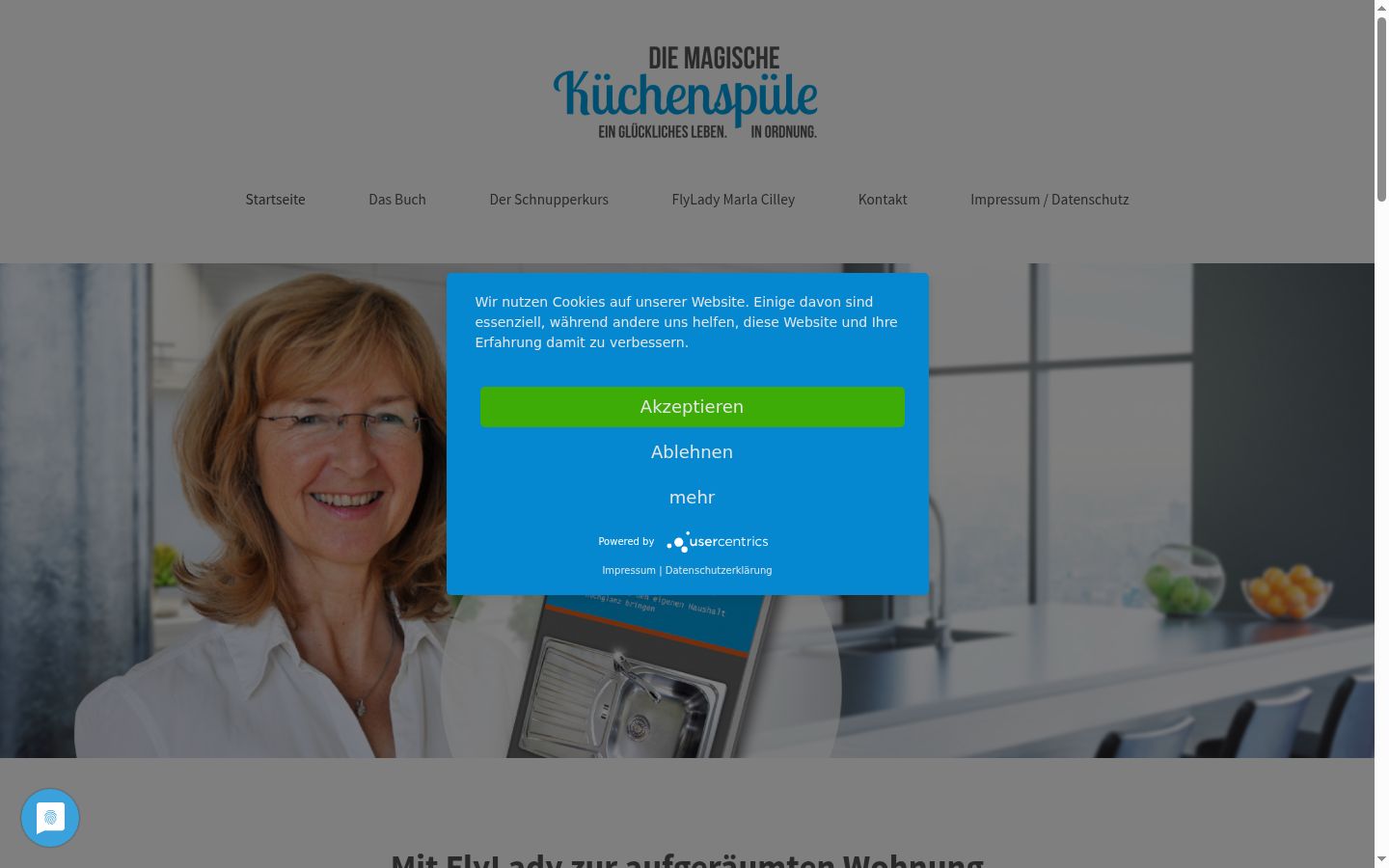 Screenshot des Einwilligungsbanners vor jeglicher Interaktion