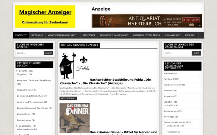Screenshot of magischer-anzeiger.de
