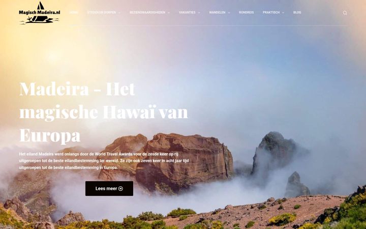 Screenshot of magischmadeira.nl