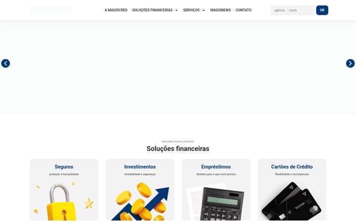 Screenshot of magiscred.com.br