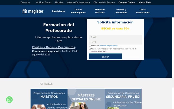 Screenshot of magister.com