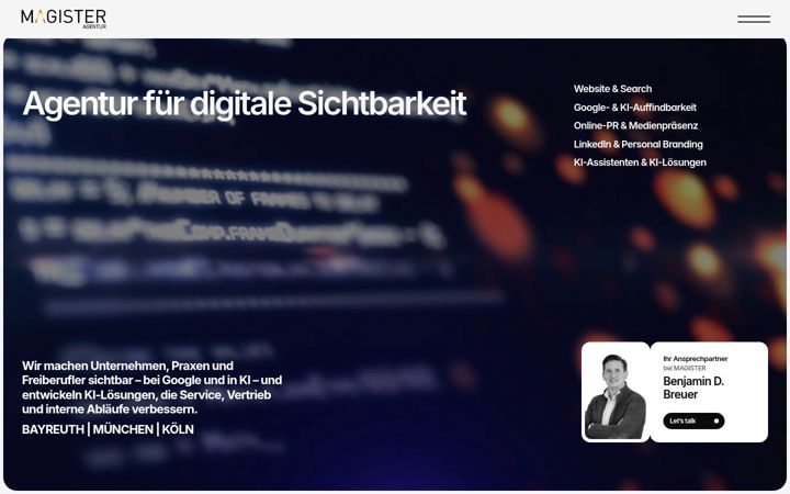 Screenshot of magister.de