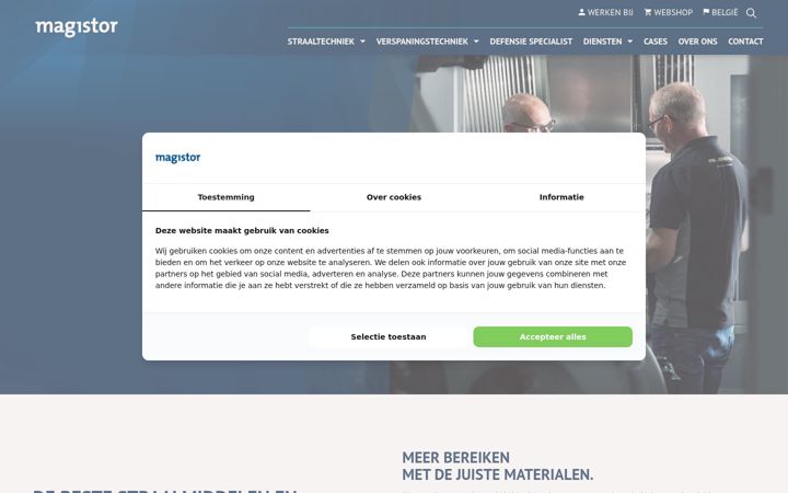 Screenshot of magistor.nl