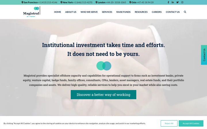 Screenshot of magistralconsulting.com