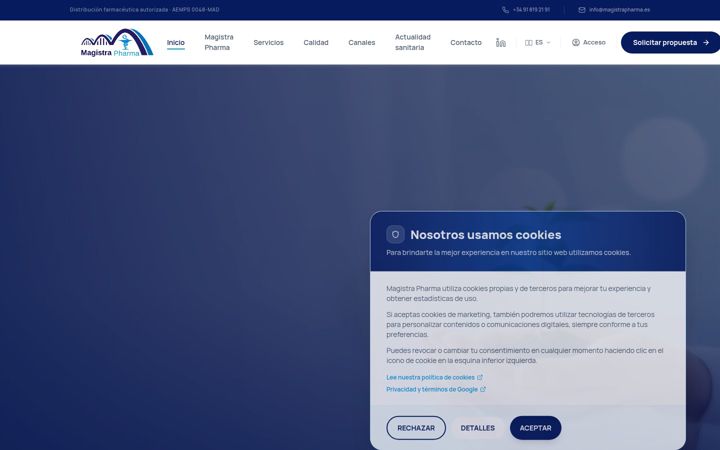 Screenshot of magistrapharma.es