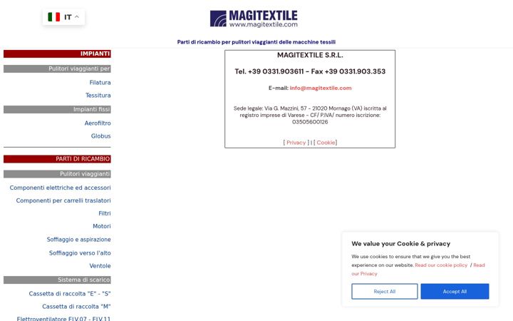 Screenshot of magitextile.com