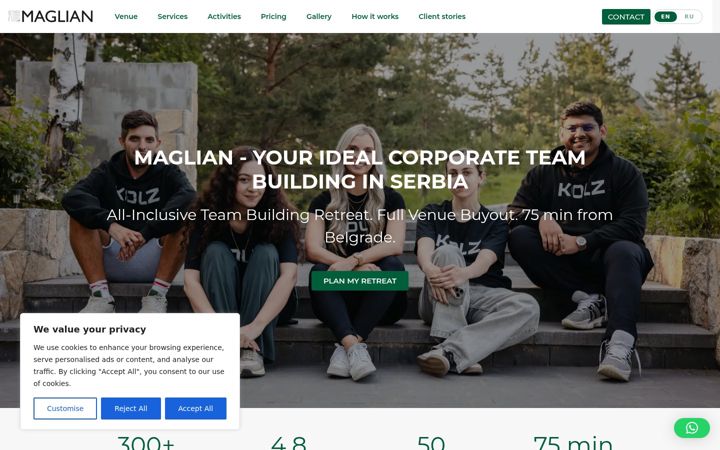 Screenshot of maglianteambuilding.com
