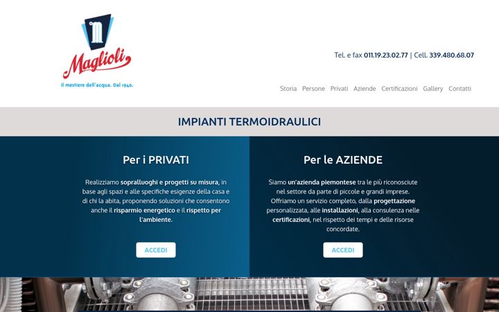 Screenshot of maglioli-termoidraulica.it