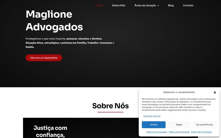 Screenshot of maglione.adv.br