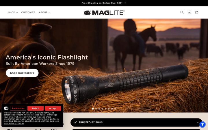 Screenshot of maglite.com