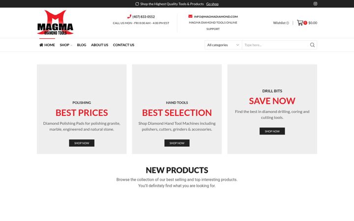 Screenshot of magmadiamond.com