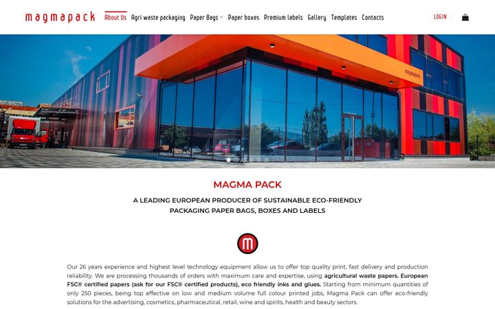 Screenshot of magmapack.com