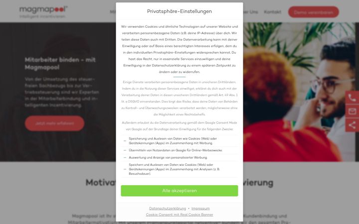 Screenshot di magmapool.de