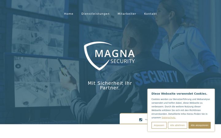 Screenshot of magna-security.de