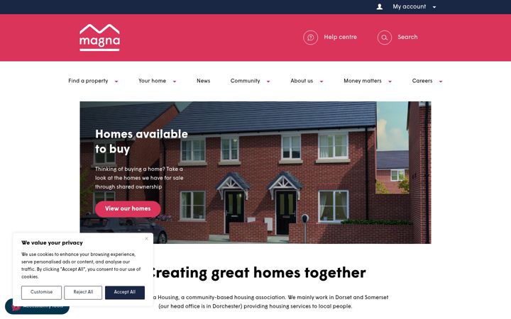 Screenshot of magna.org.uk