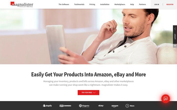 Screenshot of magnalister.com