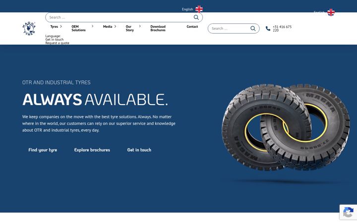 Screenshot of magnatyres.com