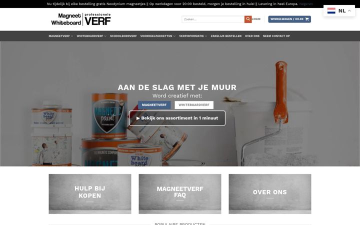 Screenshot of magneetverfkopen.nl
