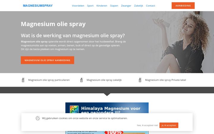 Screenshot of magnesiumspray.nl