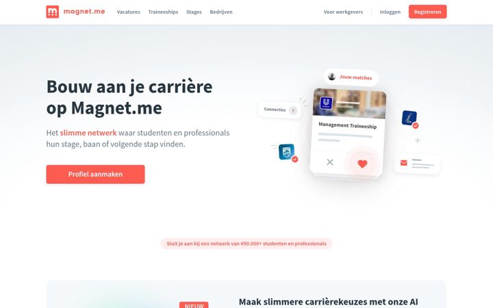 Screenshot von magnet.me