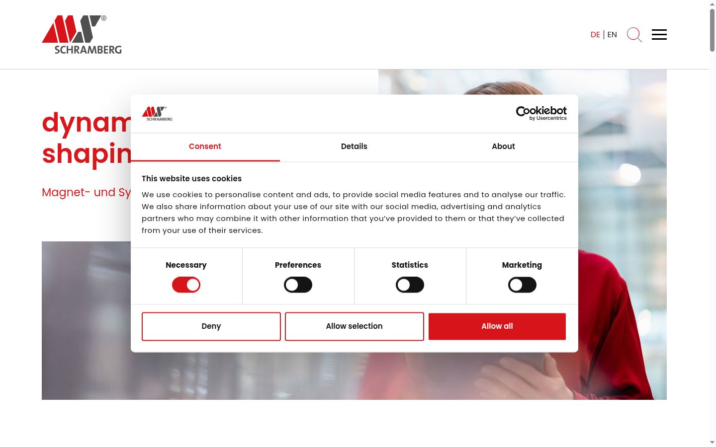 Screenshot van de toestemmingsbanner zoals getoond vóór enige interactie