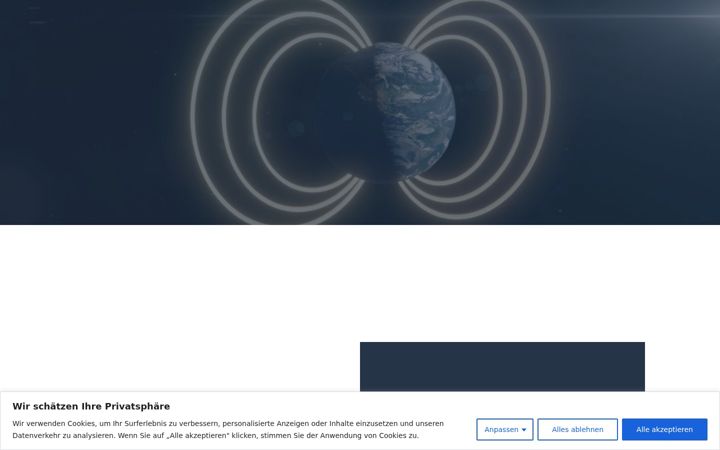 Screenshot of magnetfeld-vergleich.de