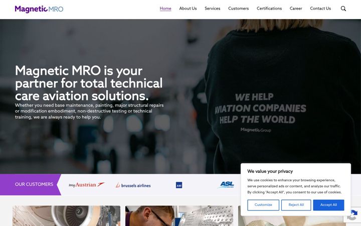 Screenshot of magneticmro.com