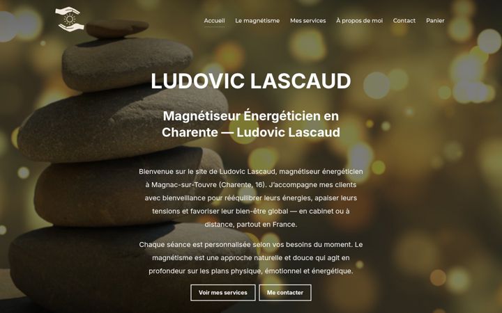 Screenshot of magnetiseur-energeticien-ludovic.com