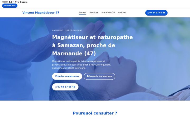 Screenshot of magnetiseur47.fr